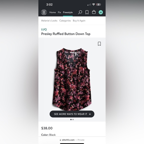 Stitchfix LUQ Presley Ruffled Button Down Top - Picture 6 of 7